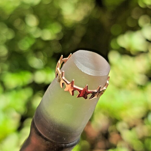 Pura Vida Cute Star Ring, Sterling Silver w/ Rose Gold Plate, Size 6 Dainty Band - Picture 5 of 5